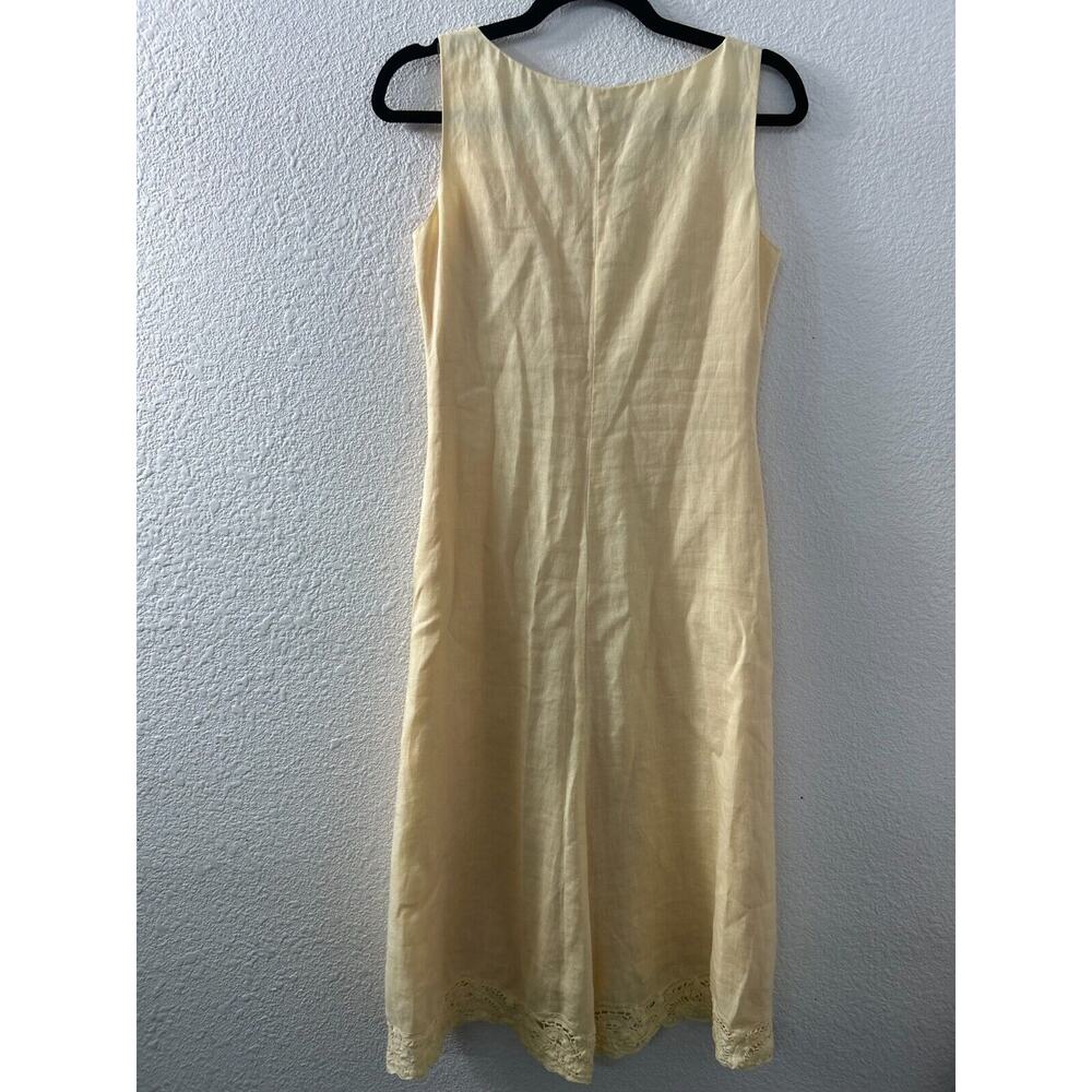 TALBOTS Petites IRISH LINEN Sheath Dress Size 2 Yellow Quite Luxury‎ Minamilist - Picture 8 of 11